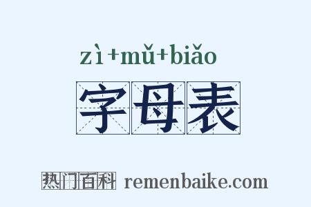 字母表是什么意思的图片